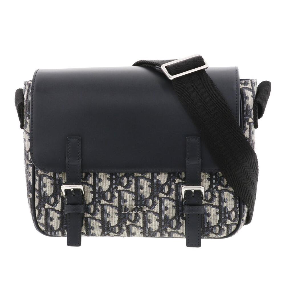 Christian Dior Messenger Bag Shoulder Navy Blue
